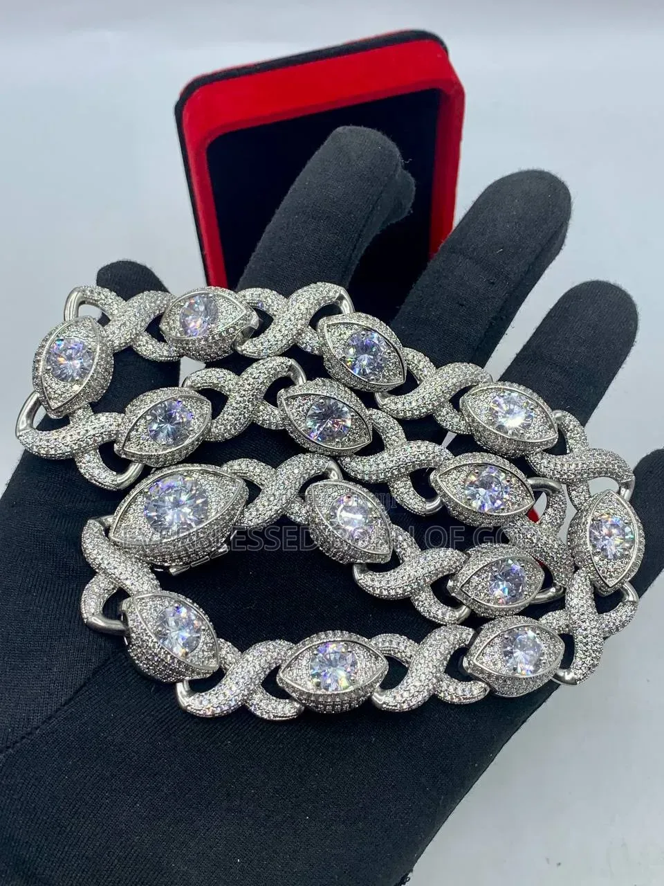 High End Cubic Zirconia Eye Neck Chain
