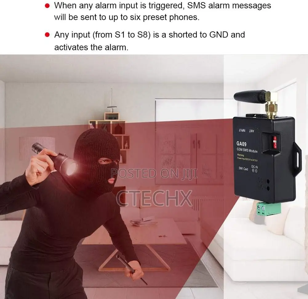 Mini GSM Alarm Systm 8ch Wireless Smart Security Alert Home Protection