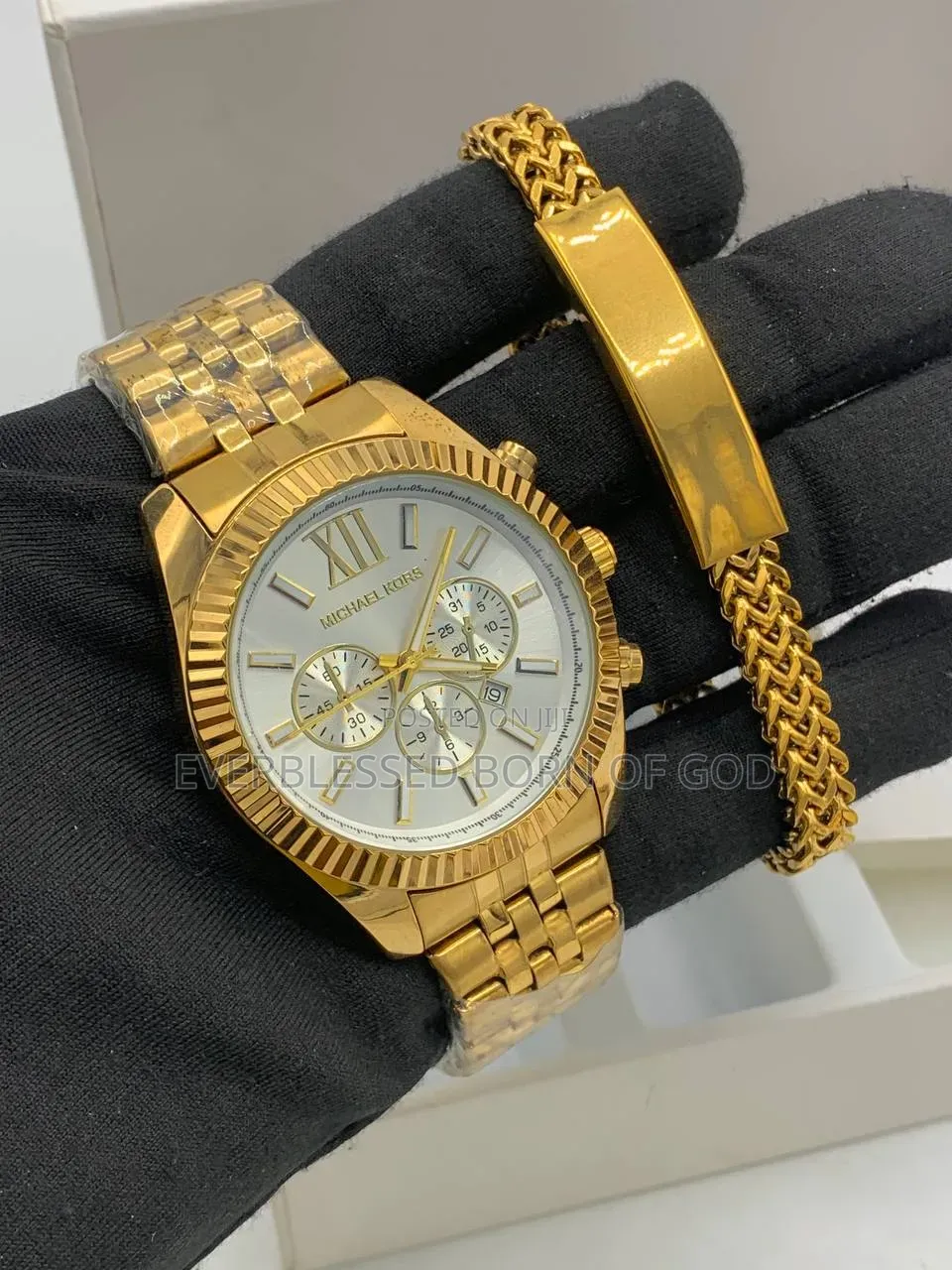 All-to- Match Body Fitted Mk Couples Watch Bracelets Set