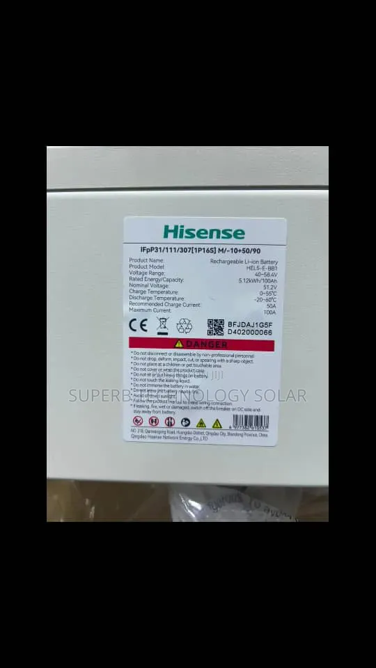 6.5kw Hisence Inverter Nd 5kwh Hisence Lithium Battery Combo Available