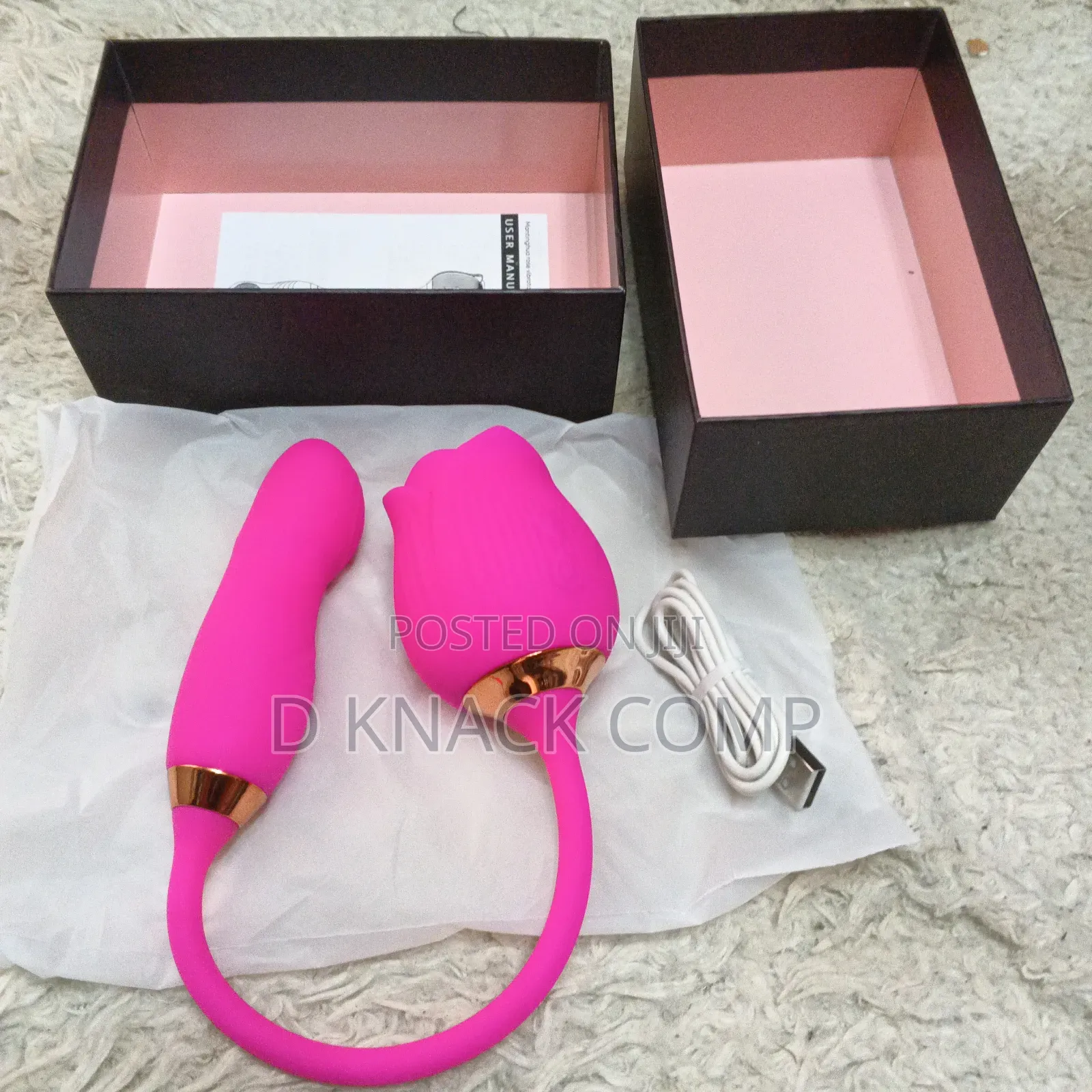 2 in 1 Rose Sucking Vibrator 10 Speed Vibrating Nipple Clitoris