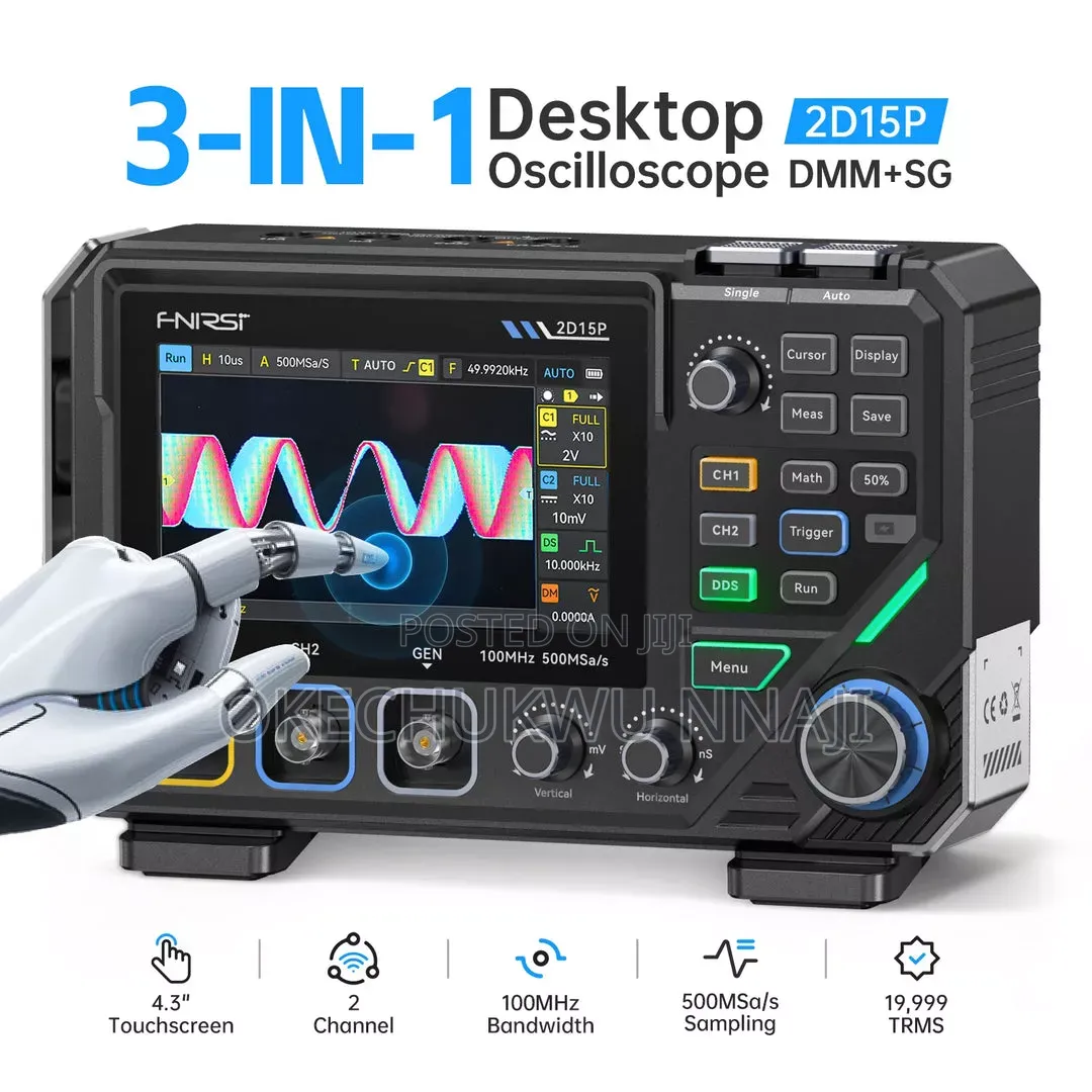 Fnirsi 2d15p 3-in-1 Benchtop 2ch Phosphor Oscilloscope Multimeter