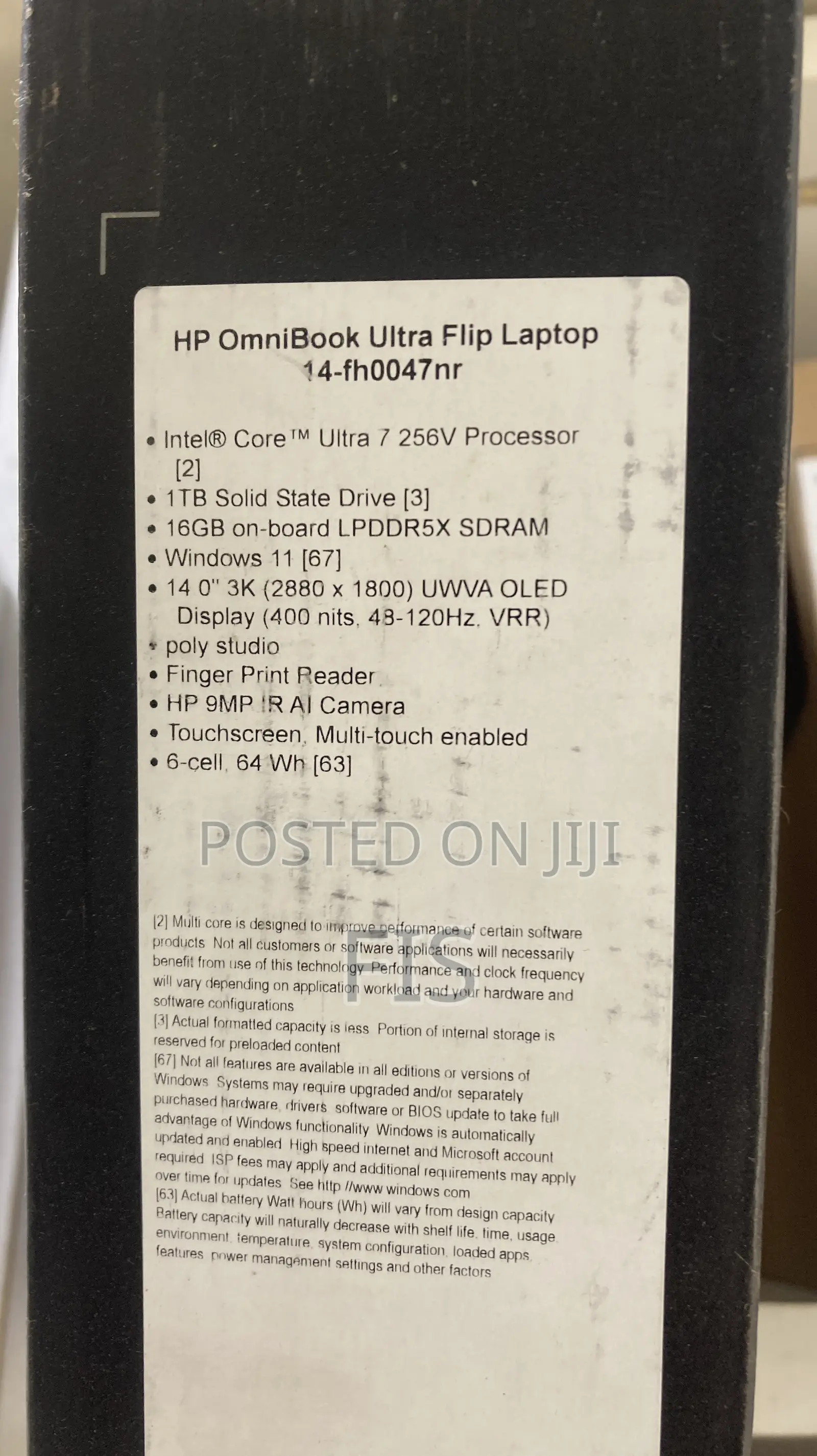 New Laptop HP OmniBook Ultra Flip 14" 16GB Intel Core Ultra 7 SSD 1T