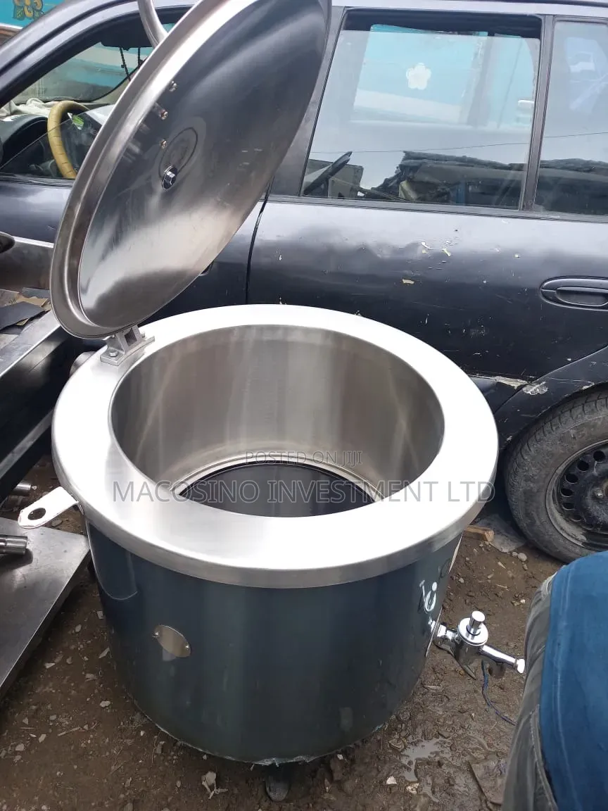Commercial Large Scale Stainless Steel Boiling Steam-Jacked Kettle