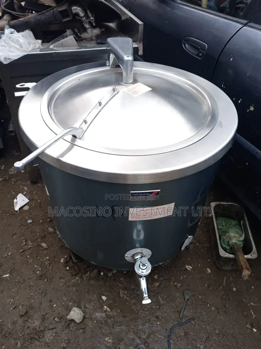 Commercial Large Scale Stainless Steel Boiling Steam-Jacked Kettle