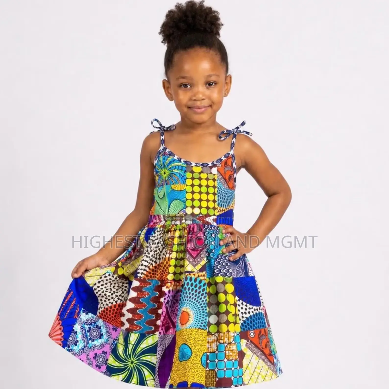 Girls African Patchwork Dress
