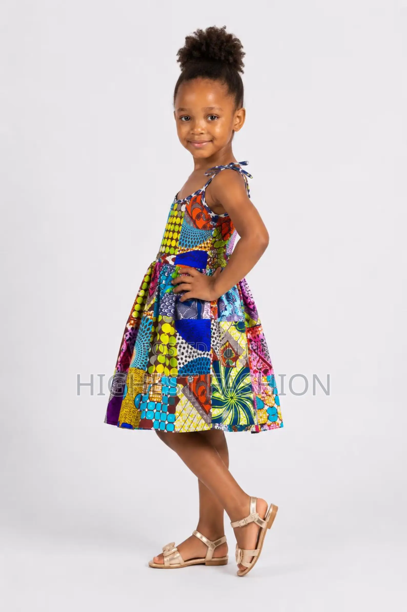 Girls African Patchwork Dress