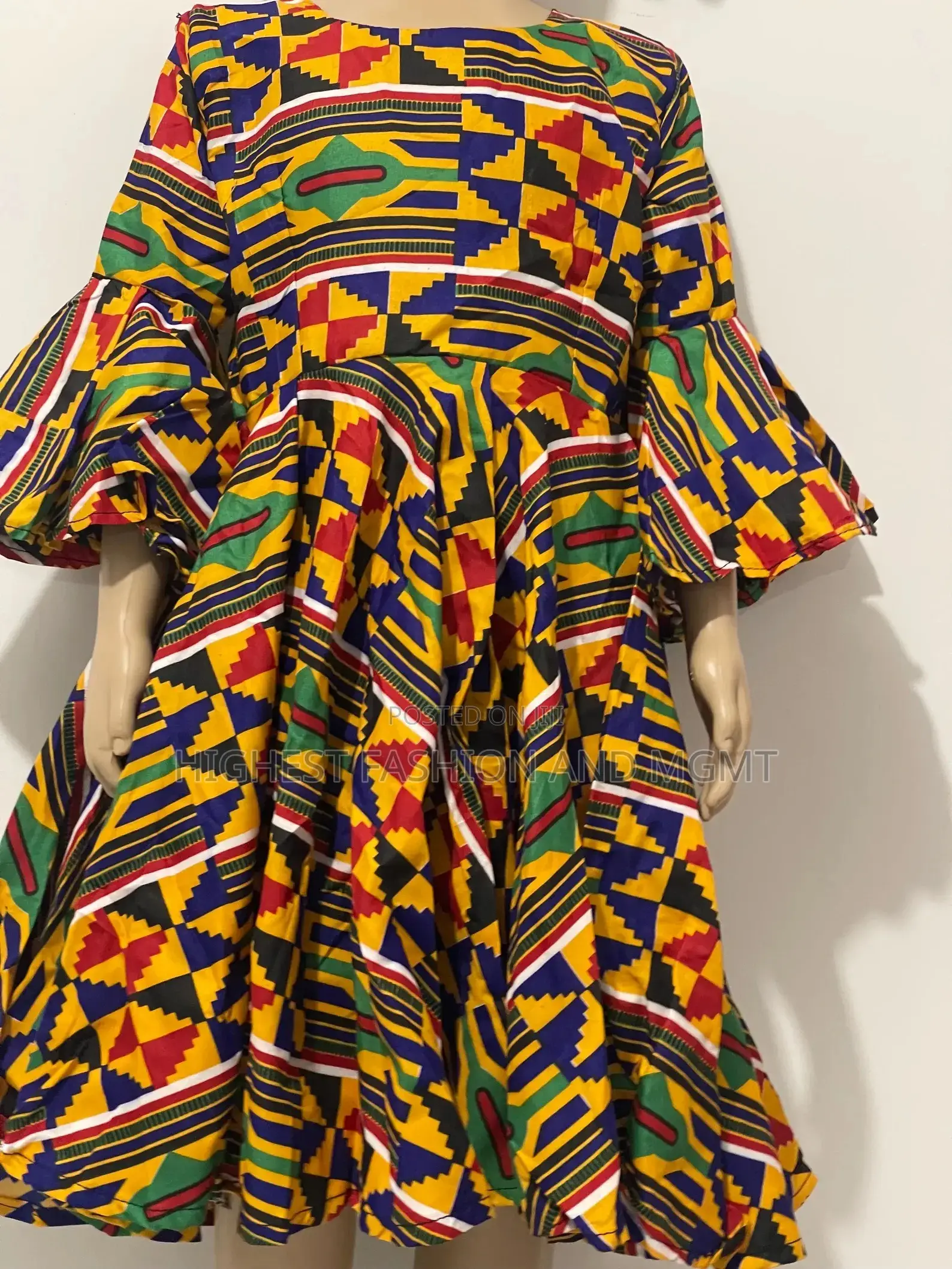 Kente Short Gown