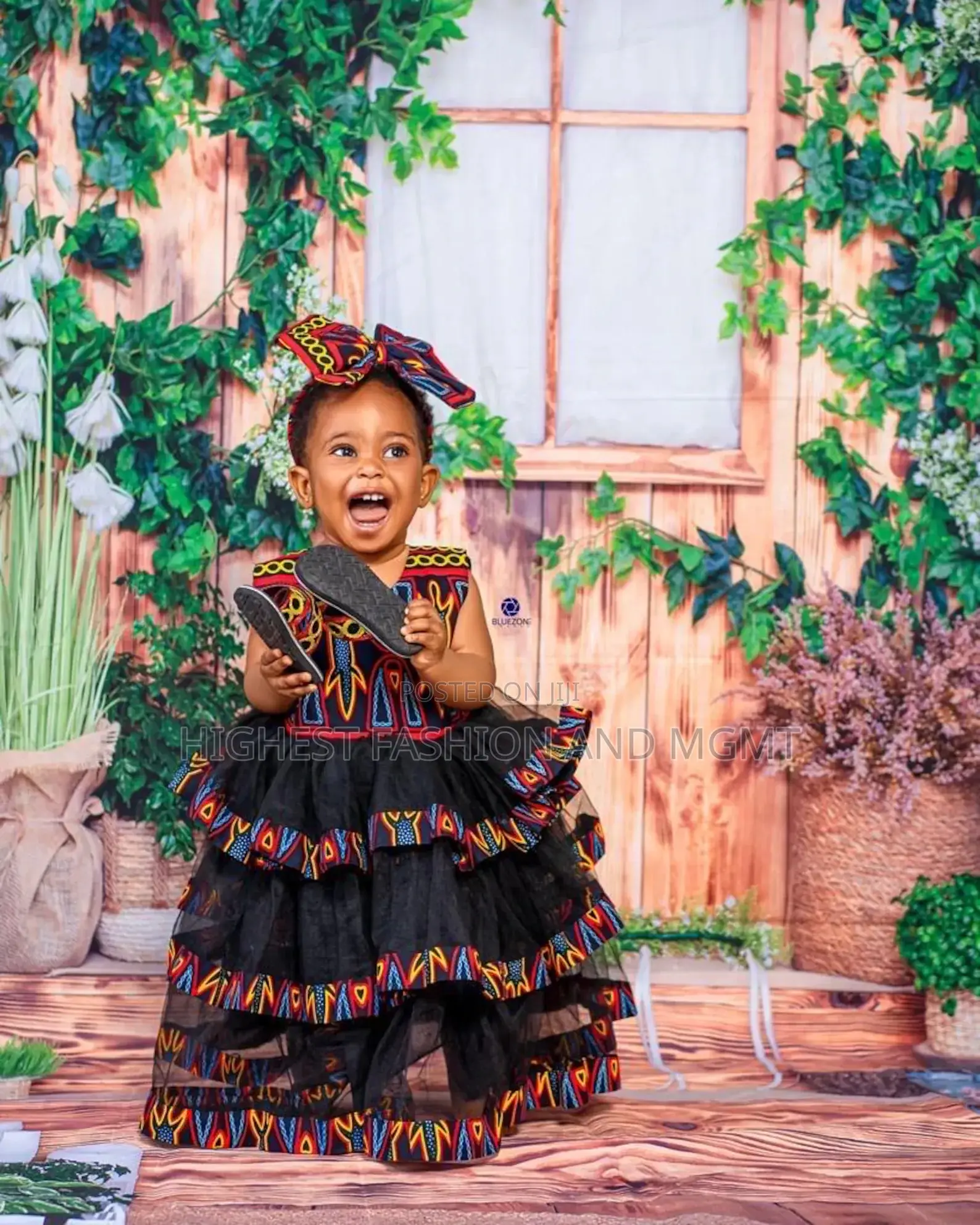 Africa Textile Cameroon Print Baby Gown