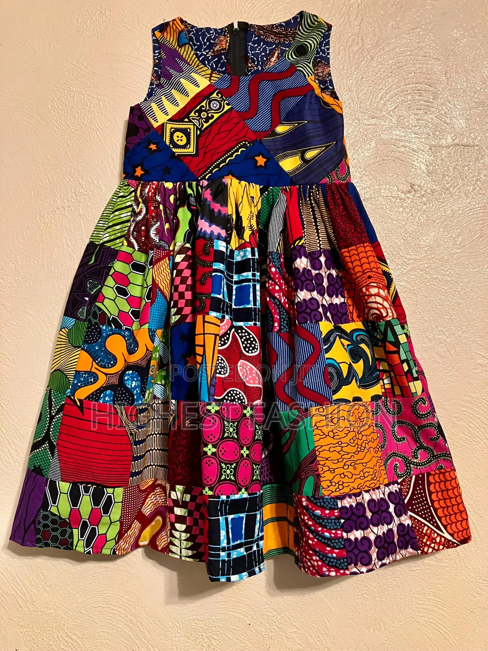 Handmade Pathwork With Pockets Zips in the Back