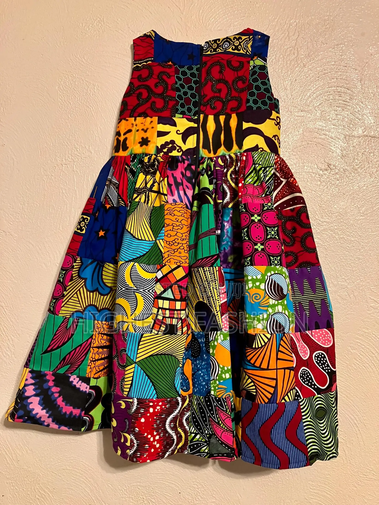 Handmade Pathwork With Pockets Zips in the Back