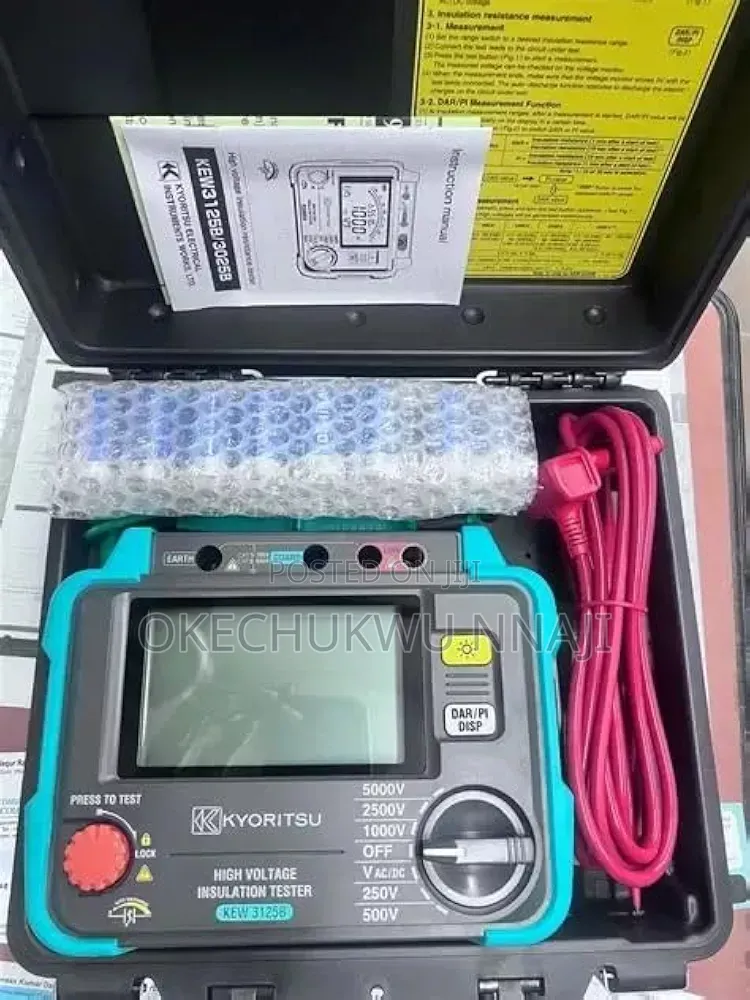 Kyoritsu Kew 3125b Digital High Volt Insulation Tester, 250v to 5000v