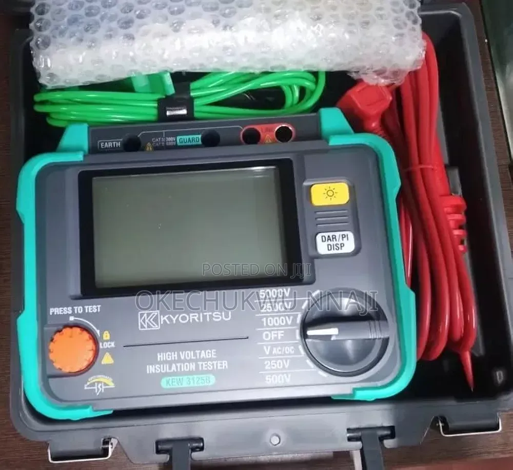Kyoritsu Kew 3125b Digital High Volt Insulation Tester, 250v to 5000v