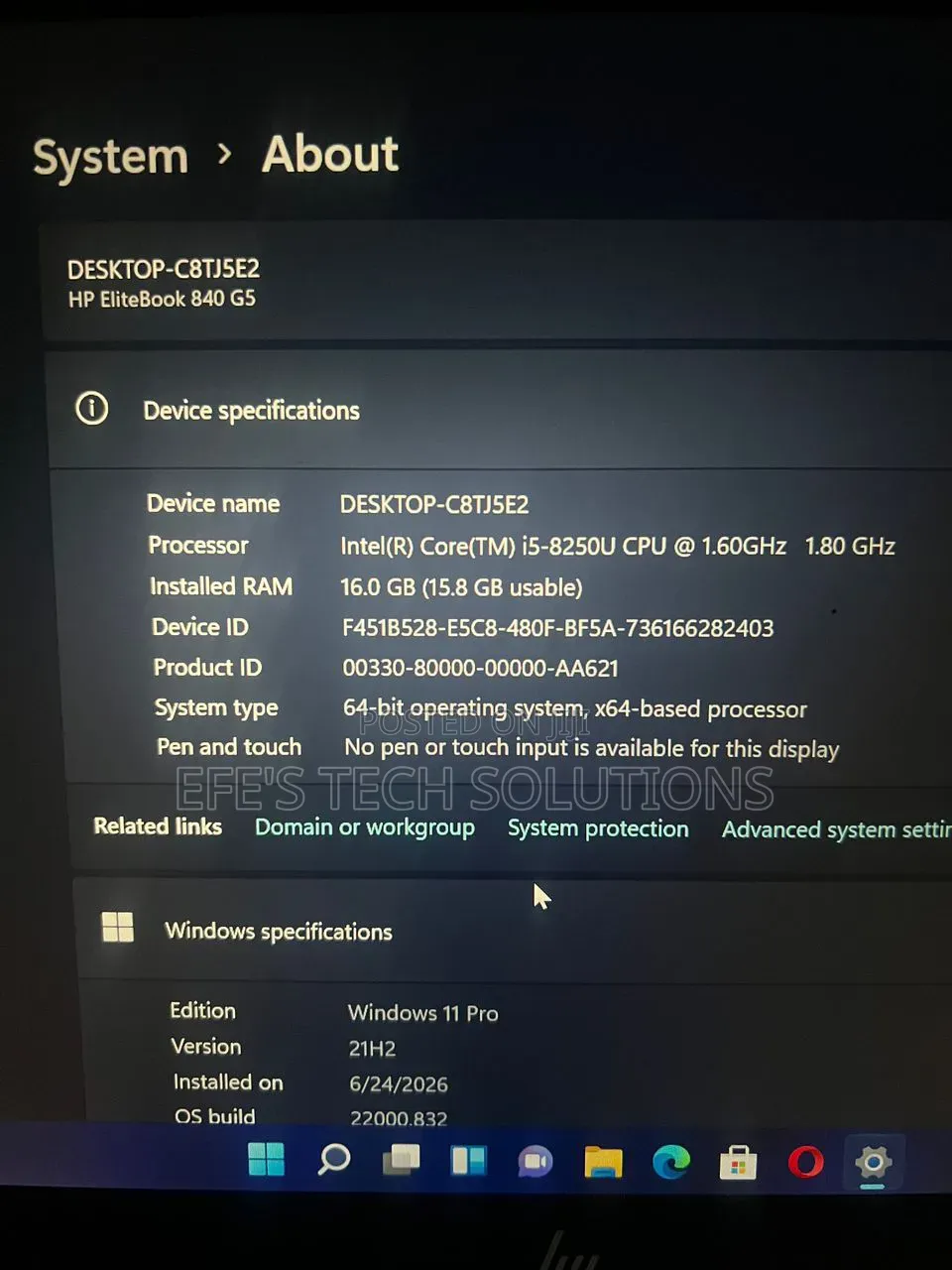Laptop HP EliteBook 840 G5 16GB Intel Core i5 SSD 256GB
