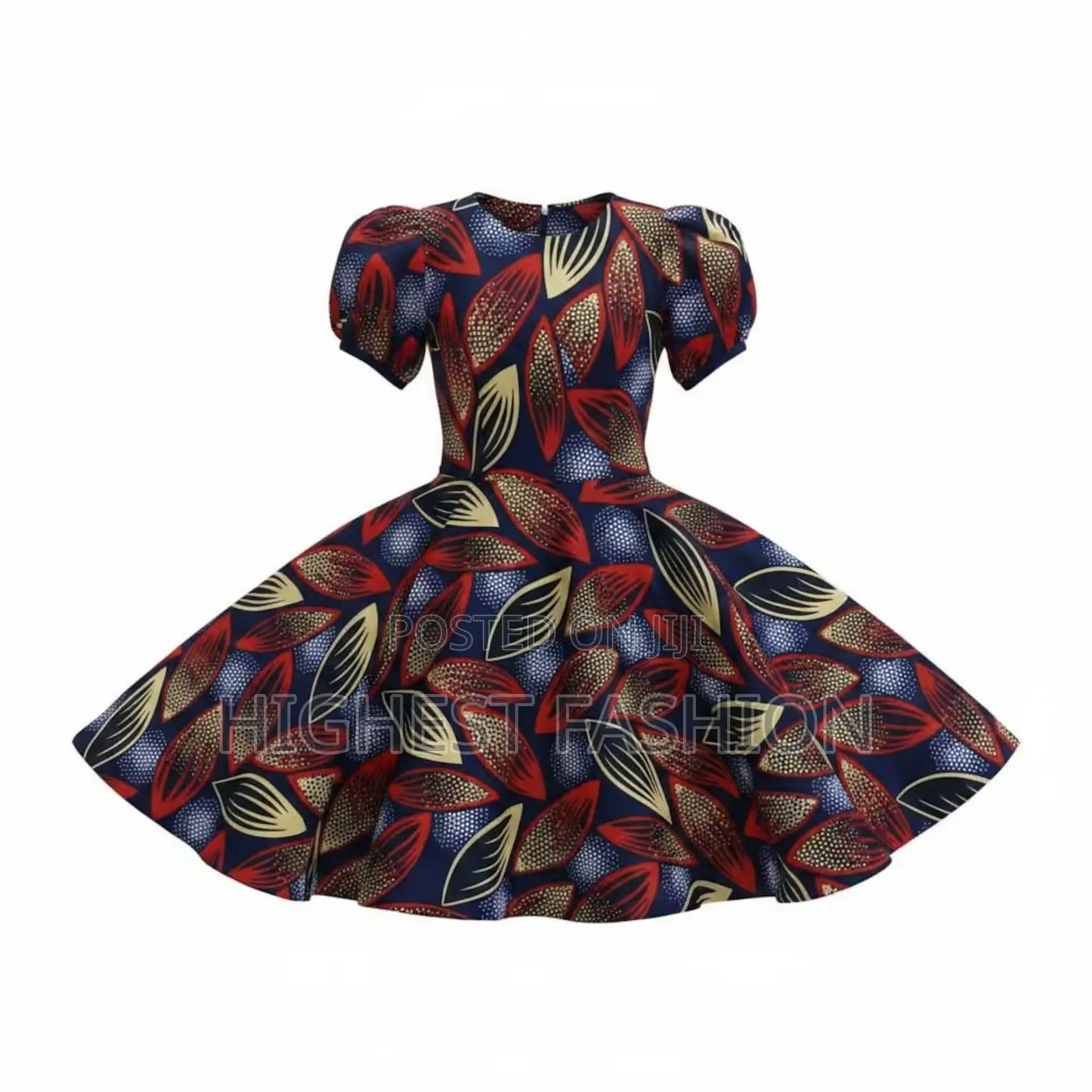 Ankara Little Flared Dress Summer Dress