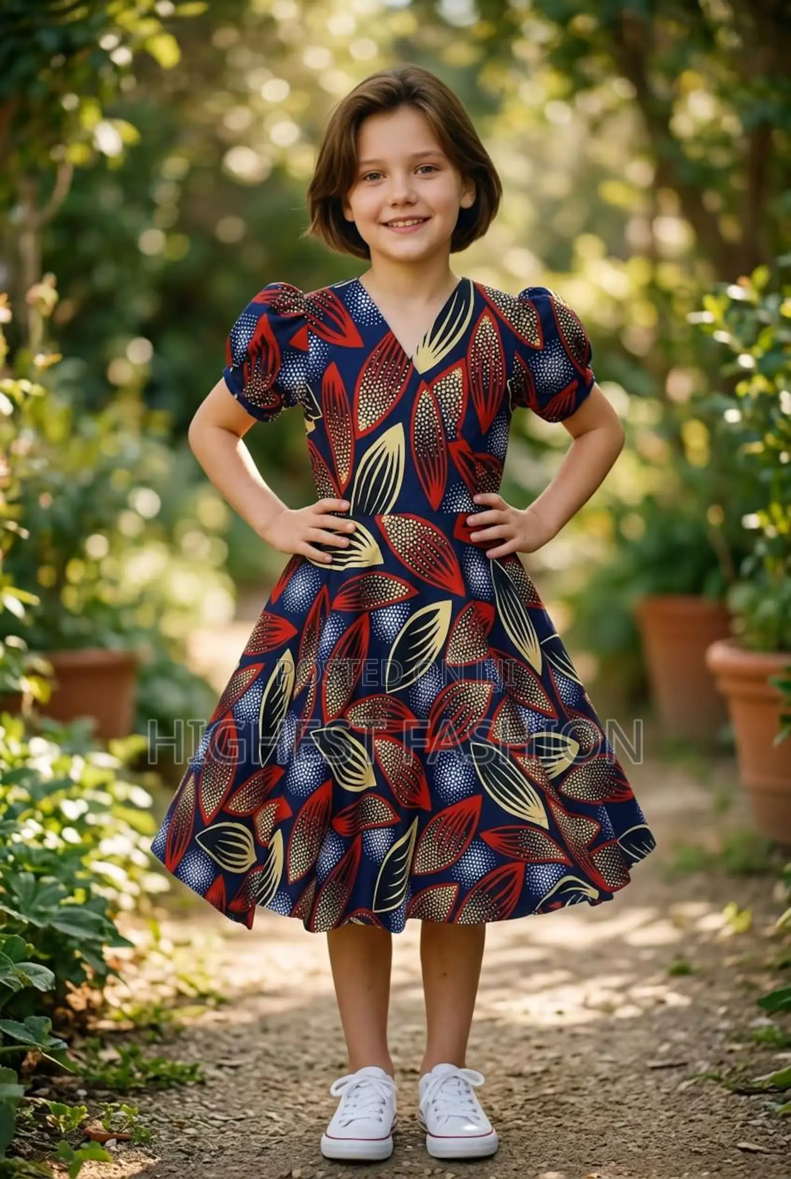 Ankara Little Flared Dress Summer Dress