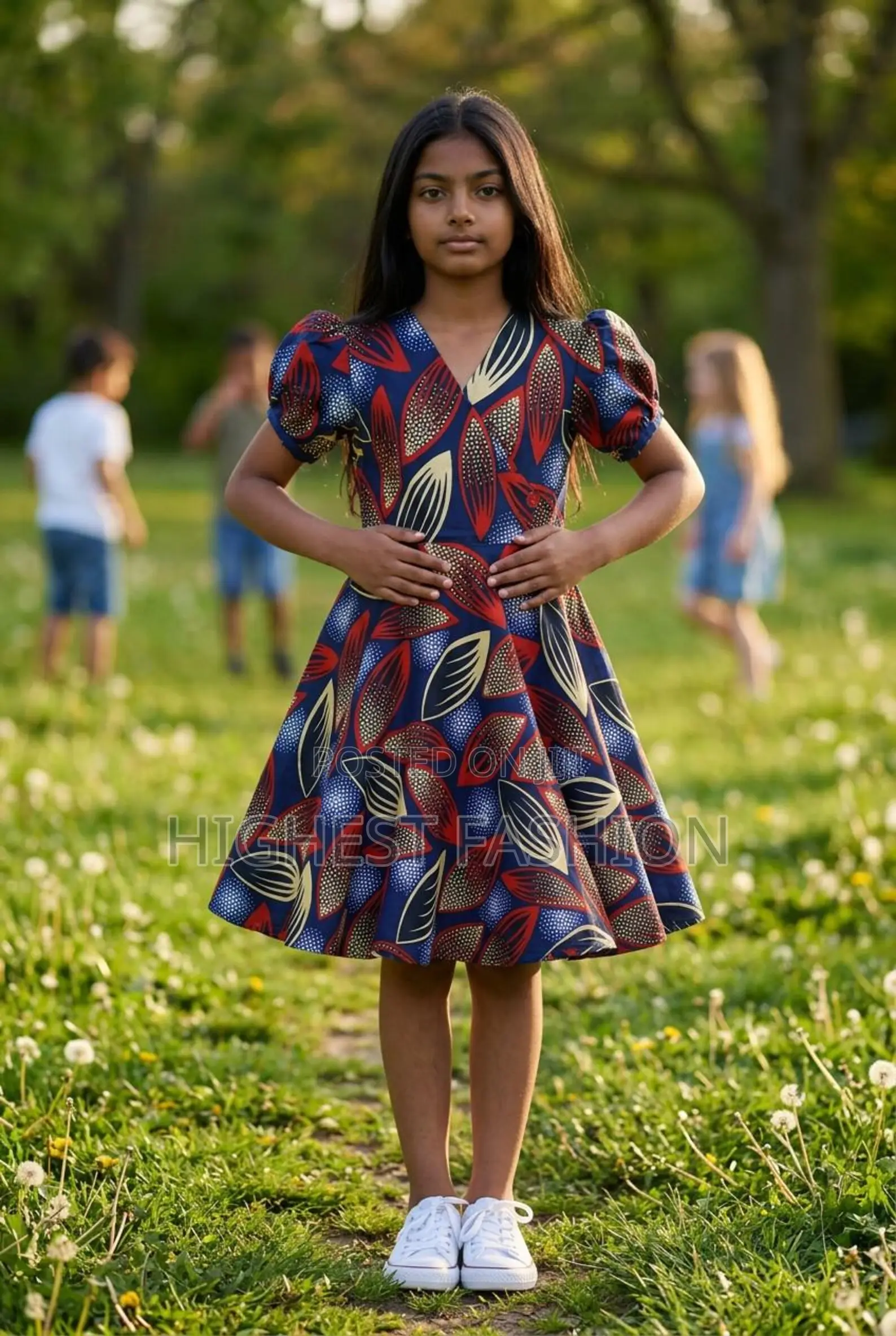 Ankara Little Flared Dress Summer Dress