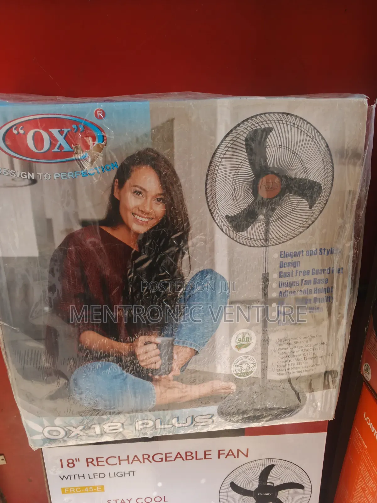 Ox Plus Standing Fan 18"