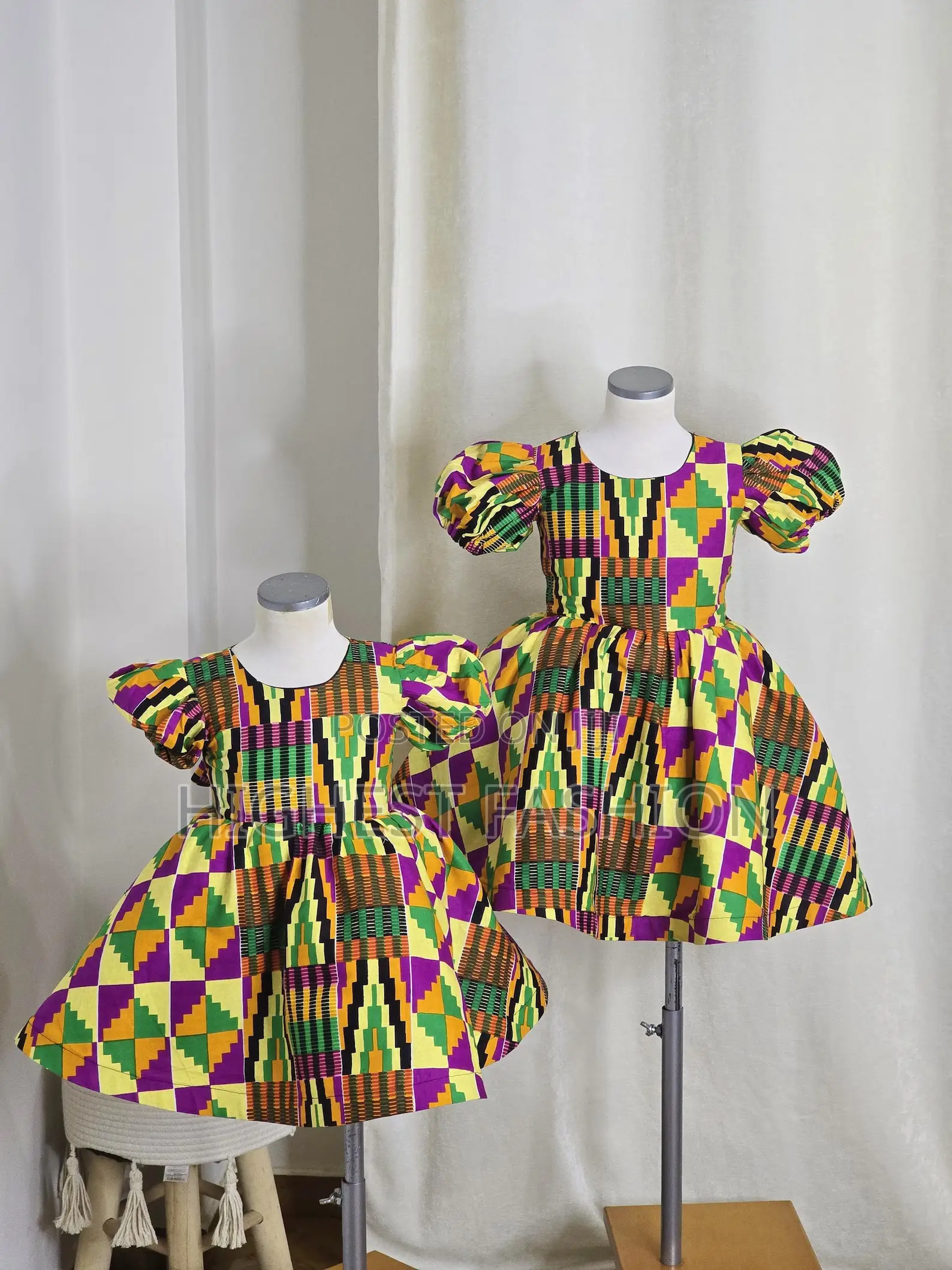 Kente Ankara Dress for Girls
