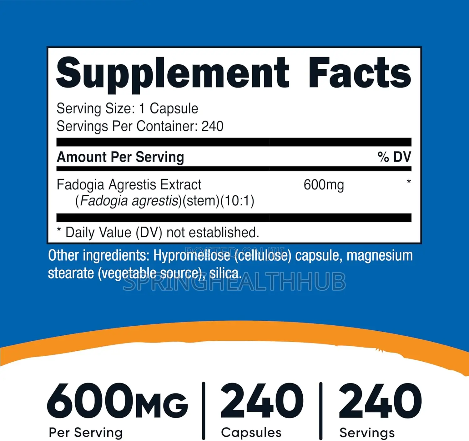 Fadogia Agrestis 600mg | Supports Natural Testosterone Production