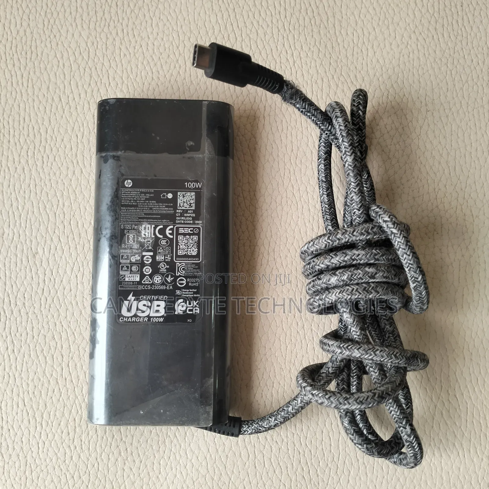 Original Hp 100w Usb-C Charger – Fast, Safe Charging