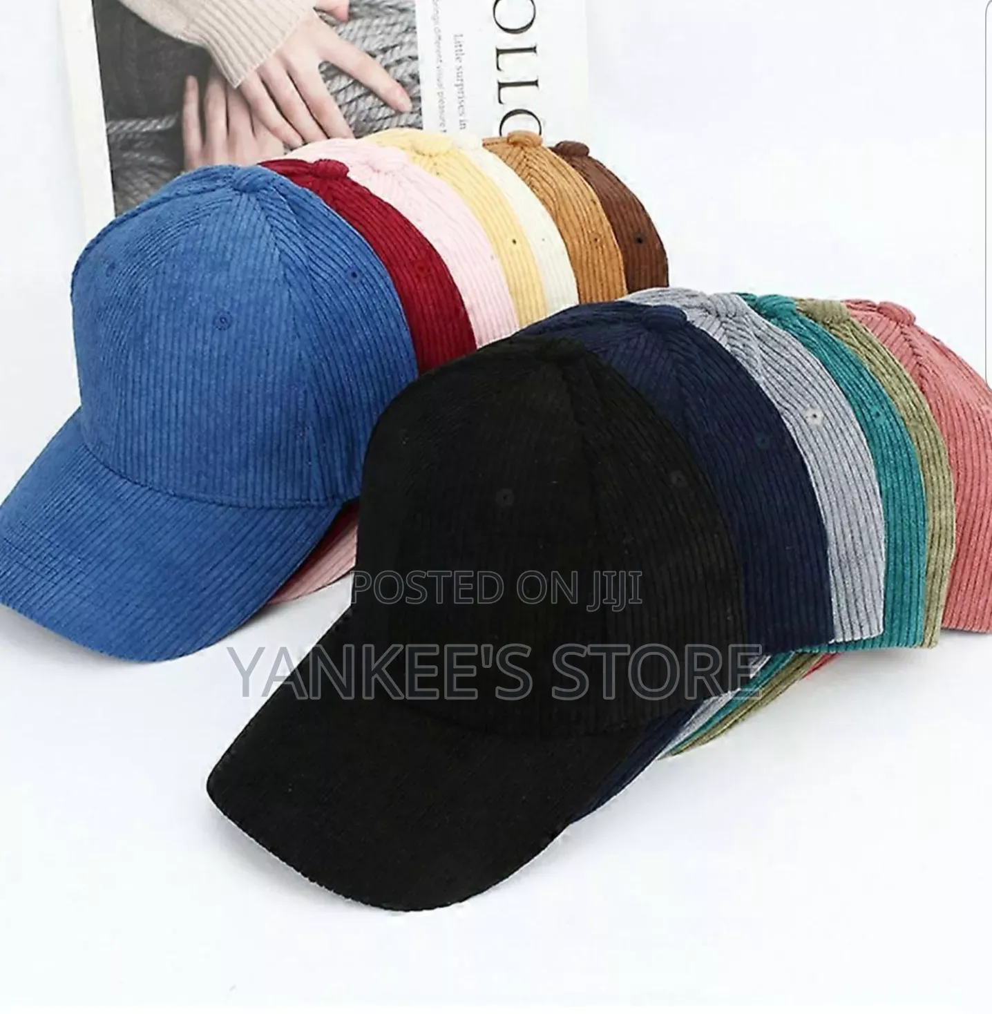 Brand New Quality Unisex Corduroy Plain Face Cap