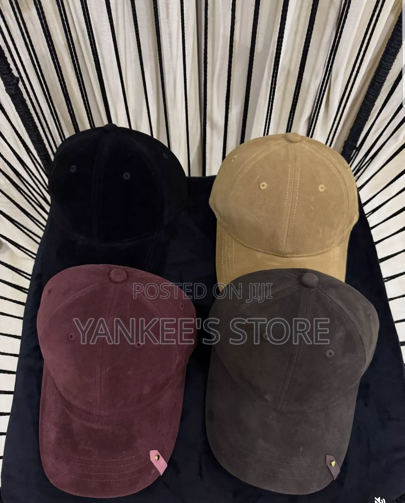 Imported Unisex Suede Plain Face Cap