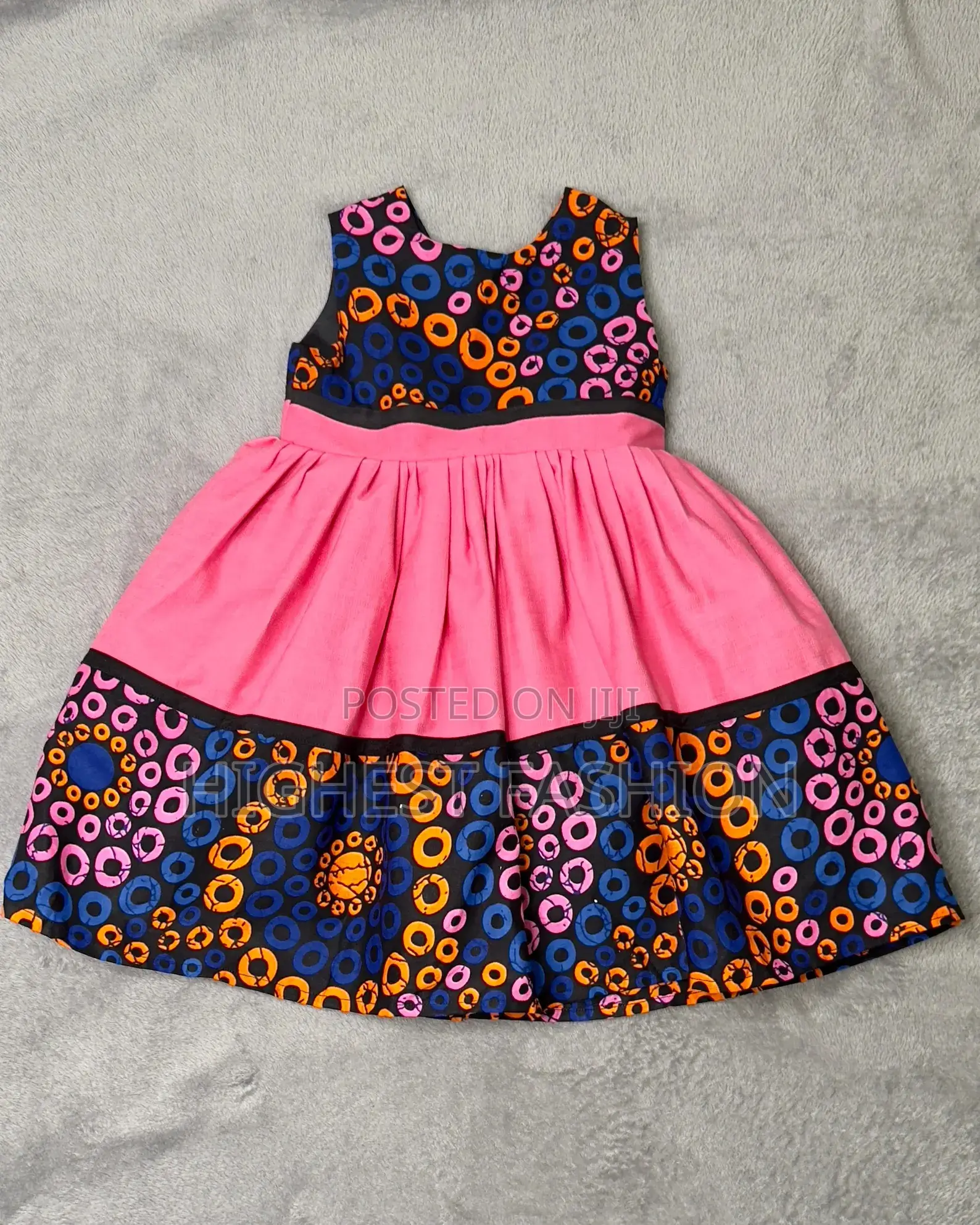 African Print Flower Girl Dress