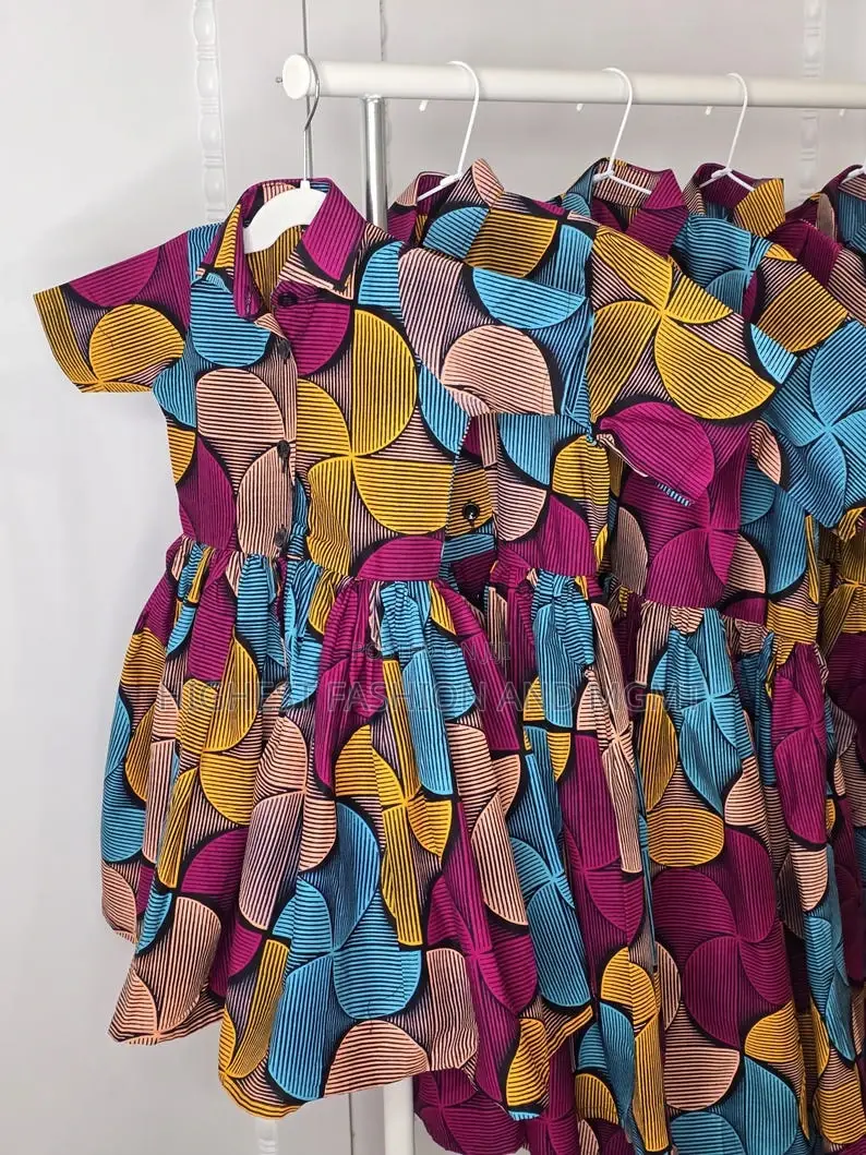 Colorful Short Dress for Girls