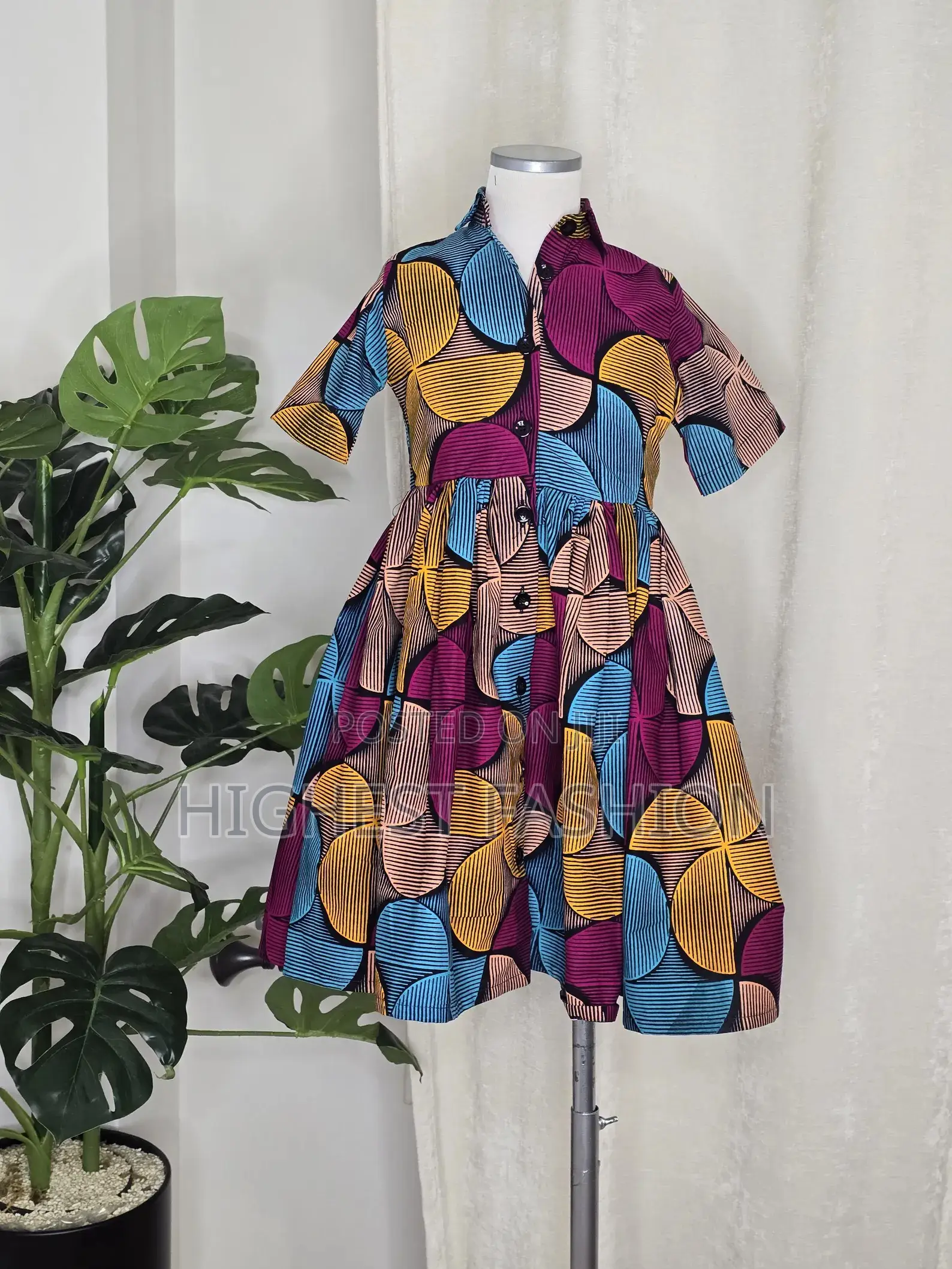 Colorful Short Dress for Girls