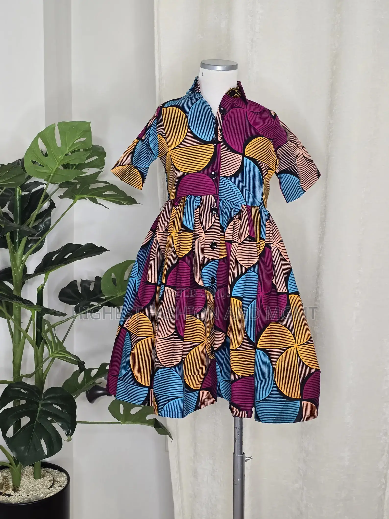 Colorful Short Dress for Girls