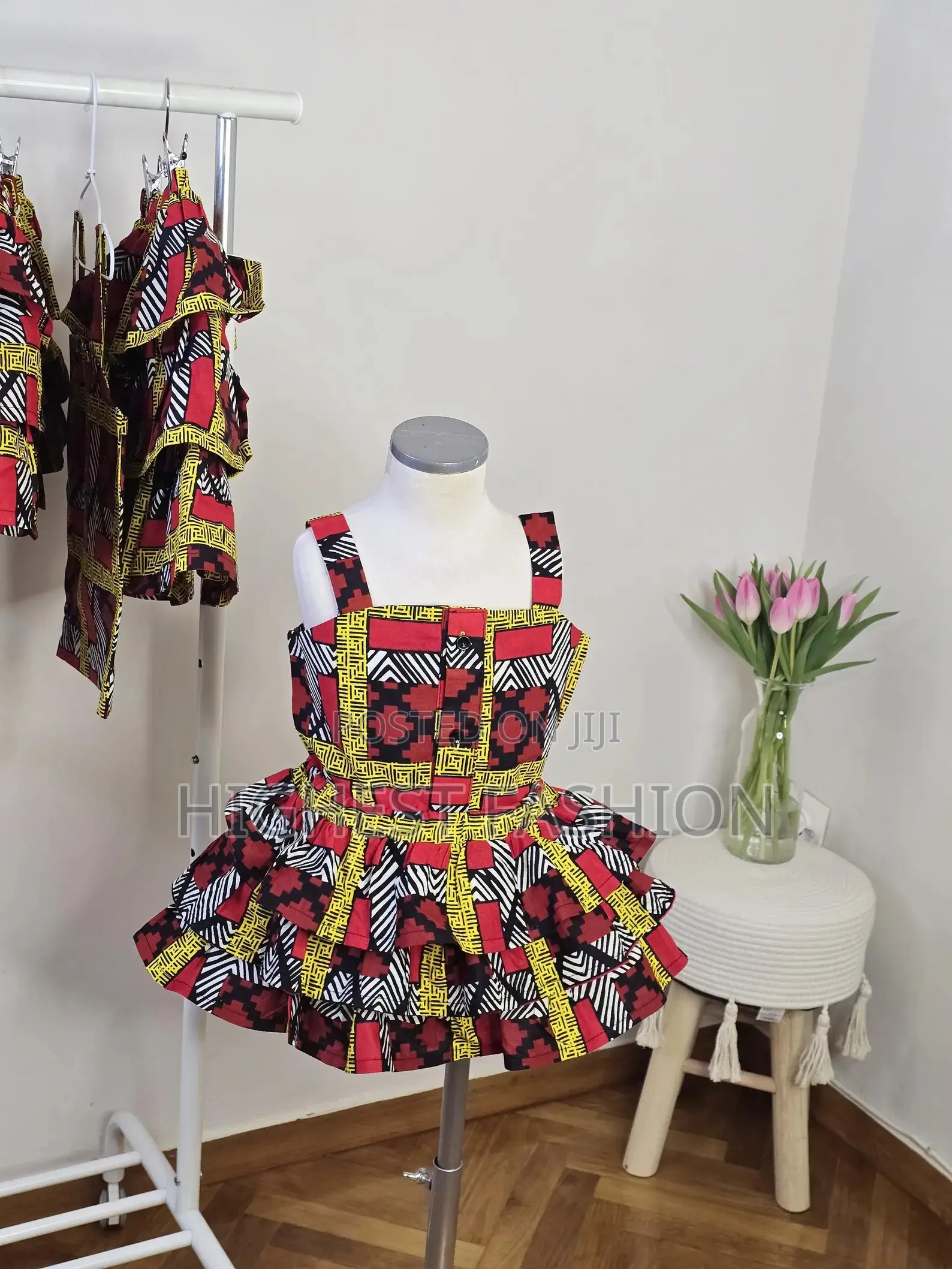 African Print Peplum Skirt Set