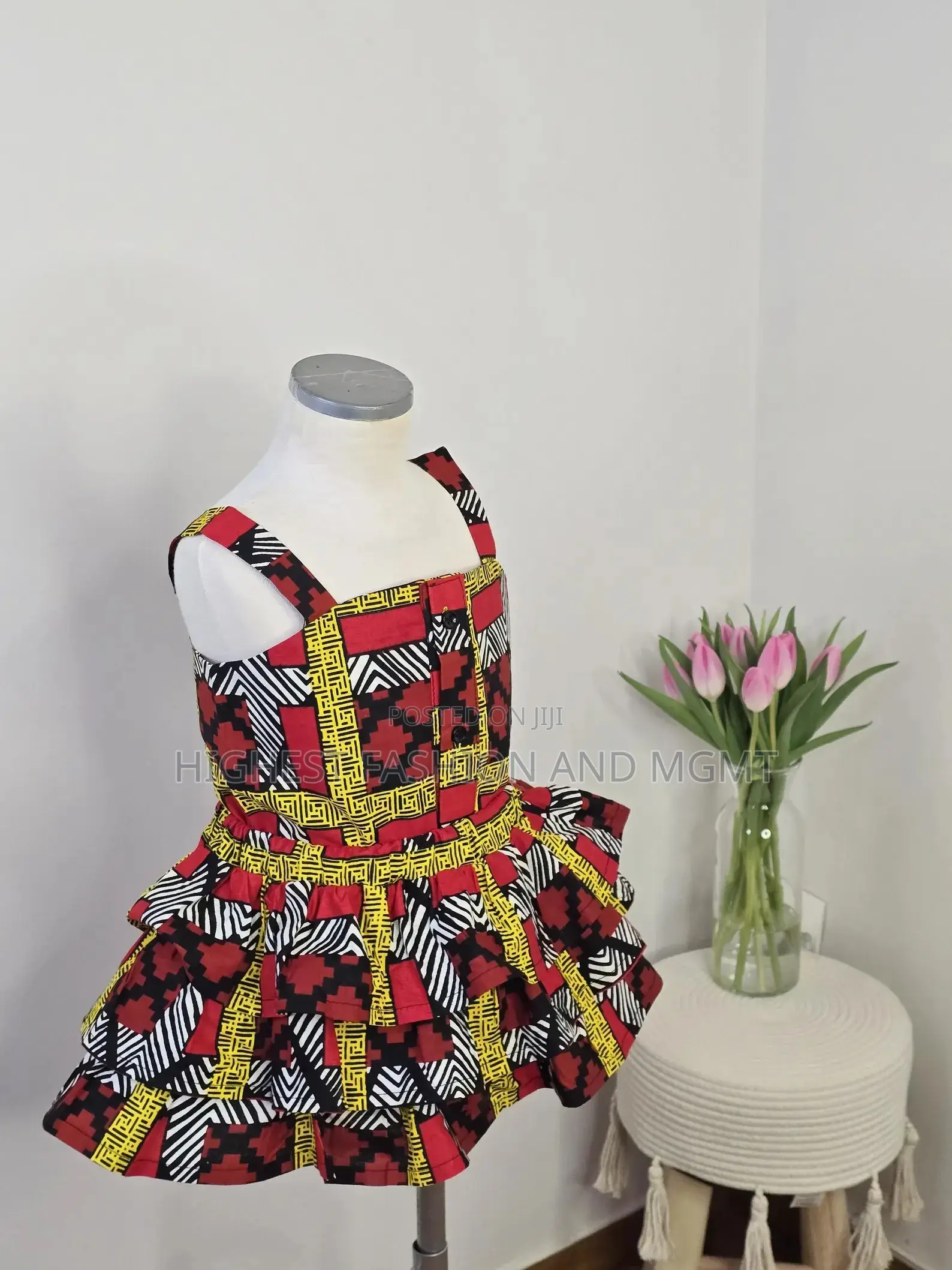 African Print Peplum Skirt Set