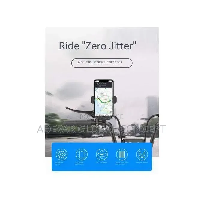 Motorcycle Bicycle Bike Mobile Phone Stand Holder Anti-Shake