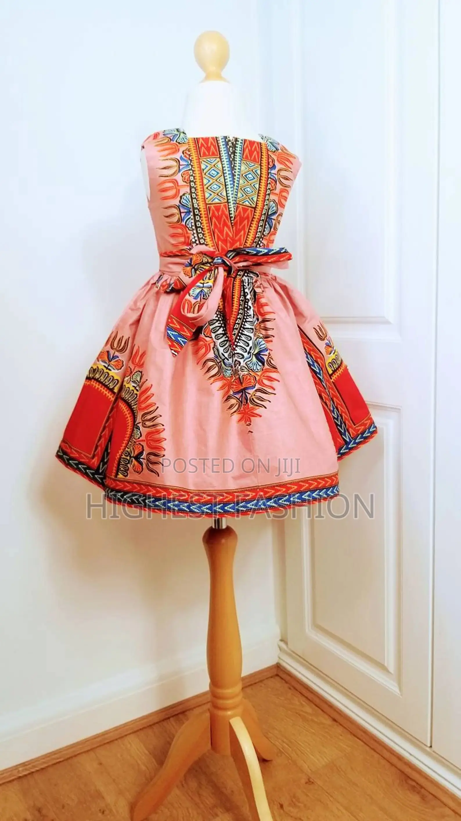 Full Skirted Dashiki Girl's Dress