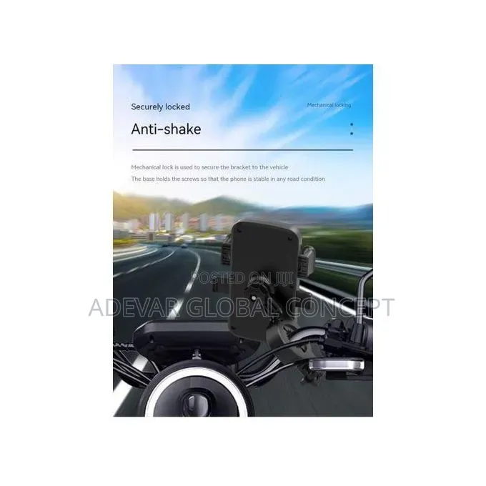 Motorcycle Bicycle Bike Mobile Phone Stand Holder Anti-Shake
