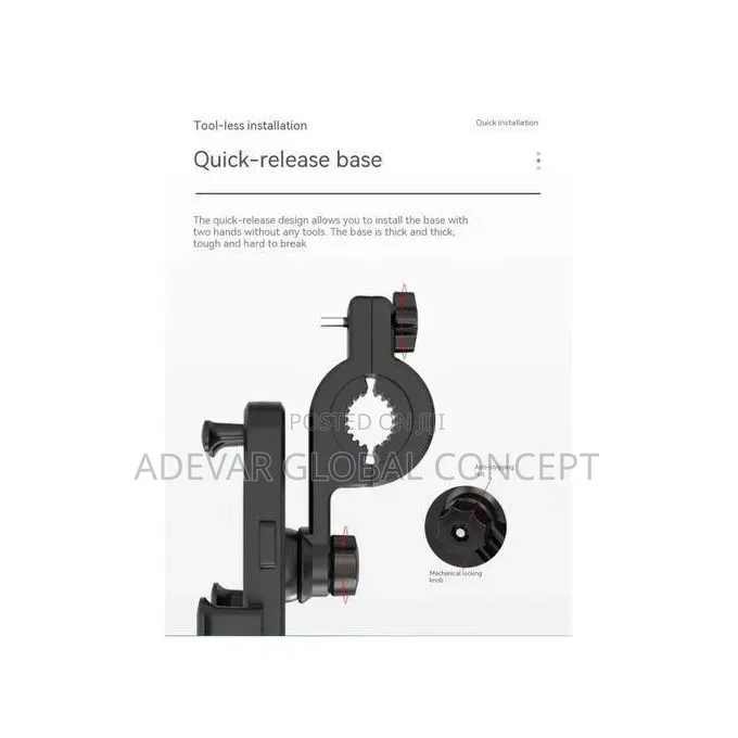 Motorcycle Bicycle Bike Mobile Phone Stand Holder Anti-Shake