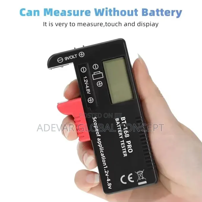 Digital Battery Tester With LCD Display for Aa/Aaa/9v/1.5v