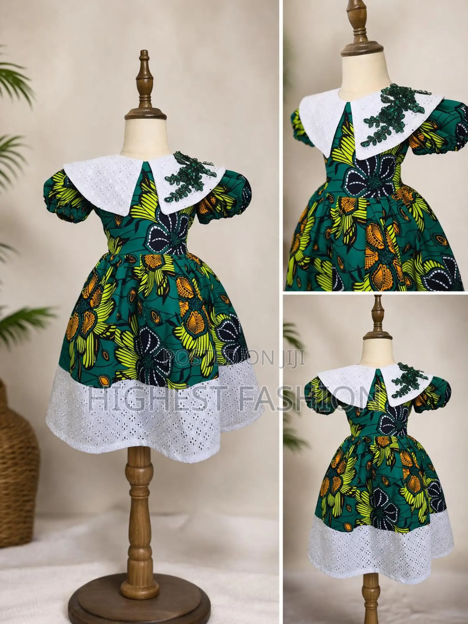 Ankara Baby Gown With Lace