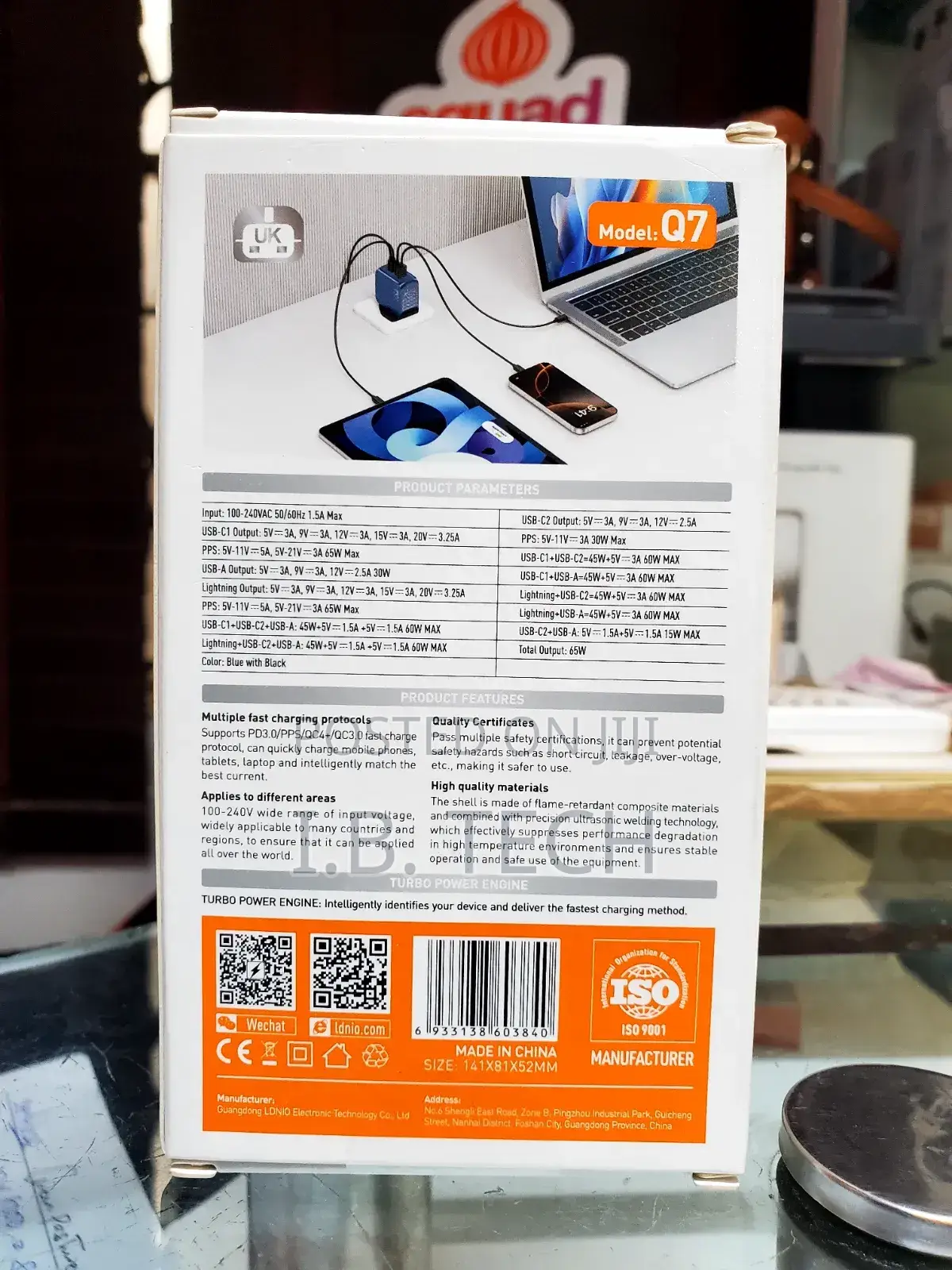 Ldnio 65w Super Fast Charger Q7