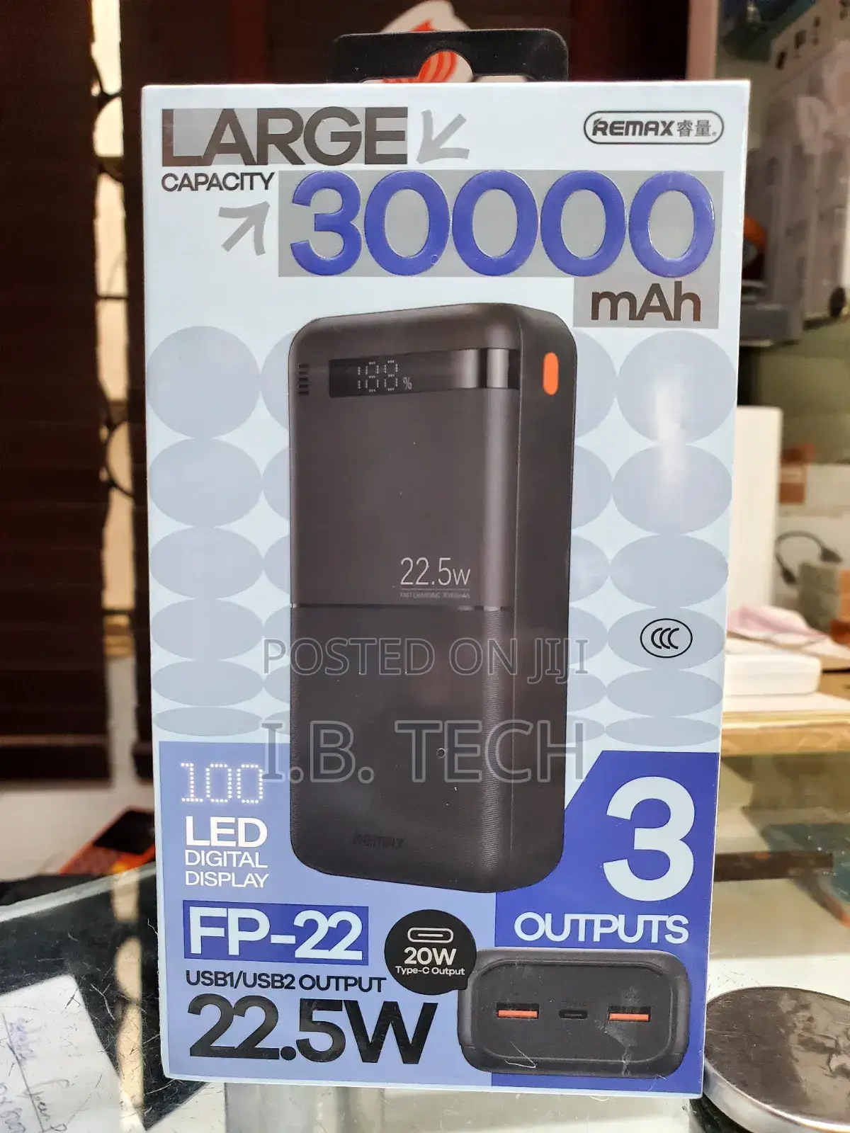 Remax Large Capacity 30000mah Fp-22 Polymer Power Bank
