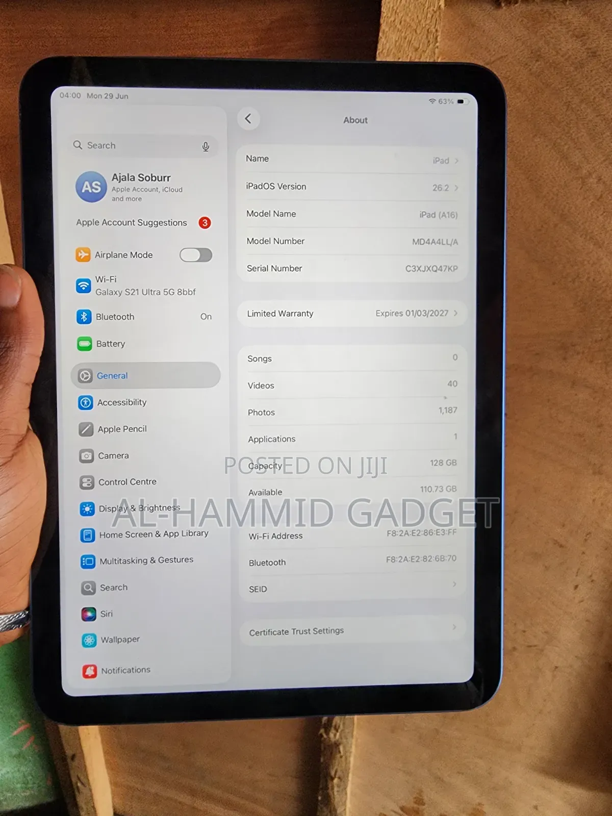 Apple iPad (2025) 128 GB Blue