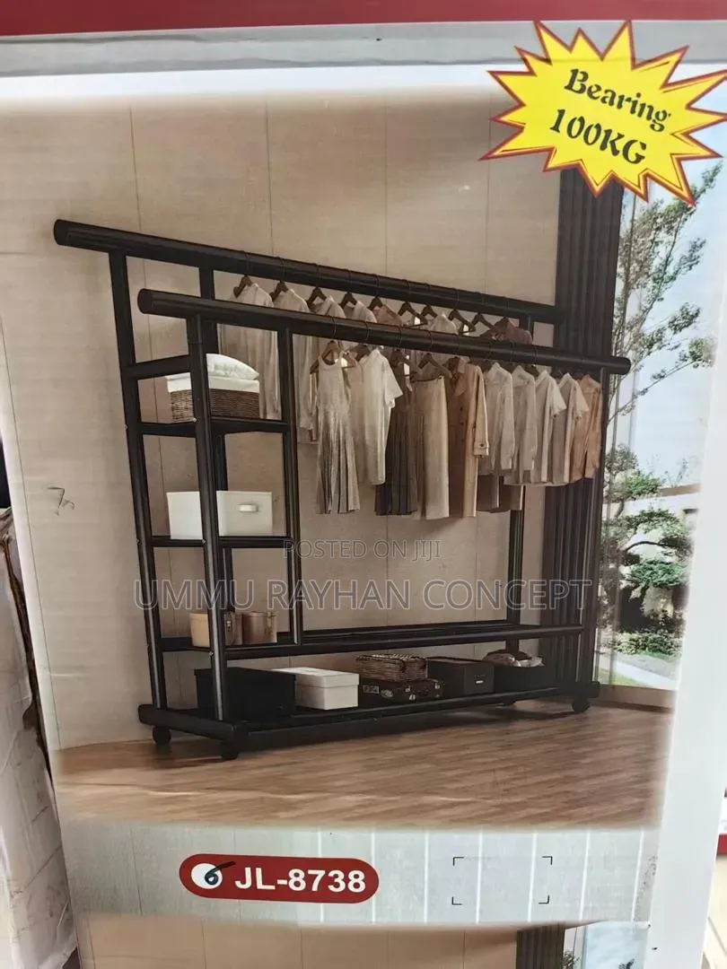 Double-Pole Clothes Rack Household Clothes Rails- Hanger