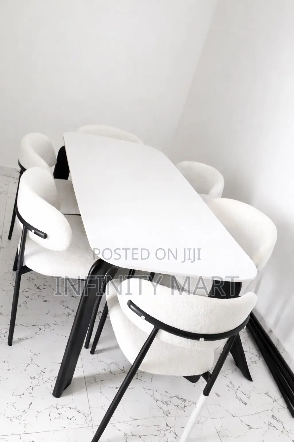 White Marble Dining Set