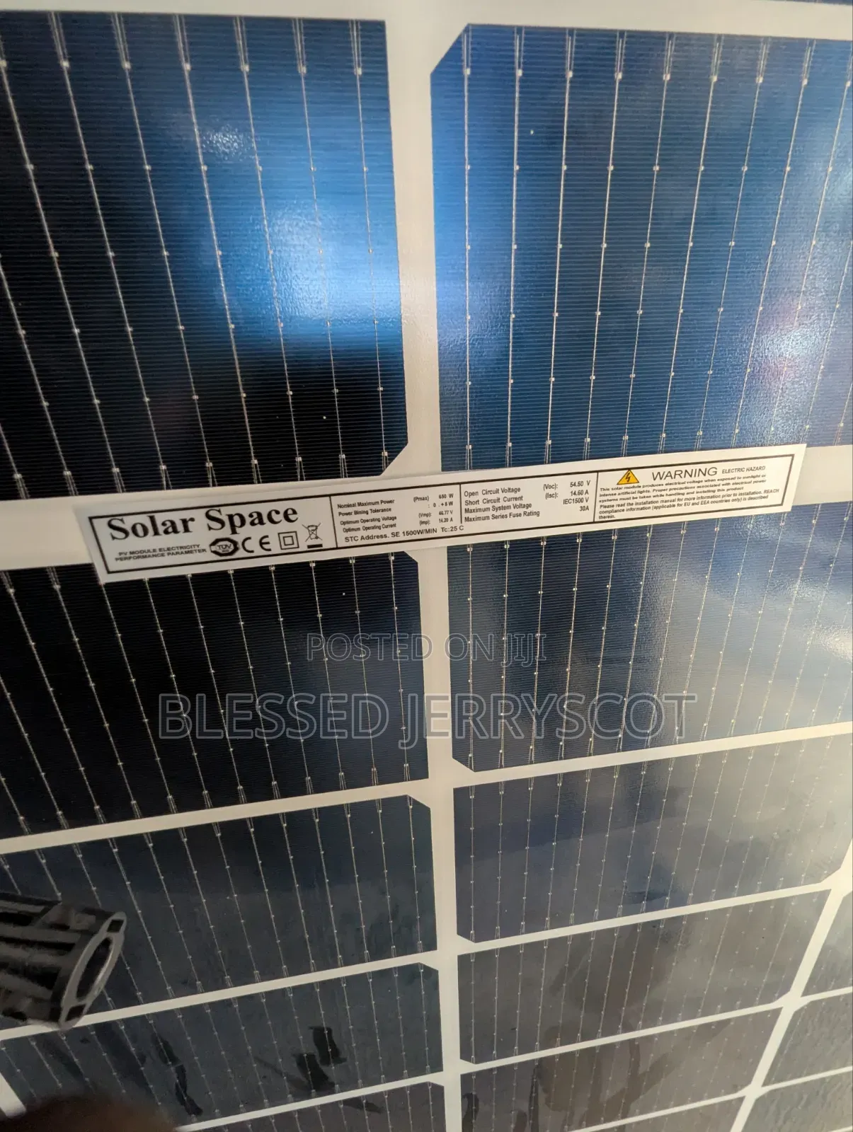 Solar Space 650watts Mono-Crystalline Solar Panel Available in Stock.