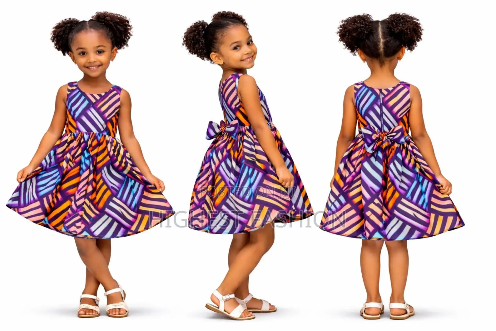 African Print Summer Outfit With Headband