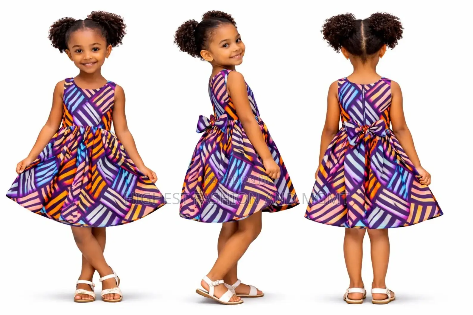 African Print Summer Outfit With Headband