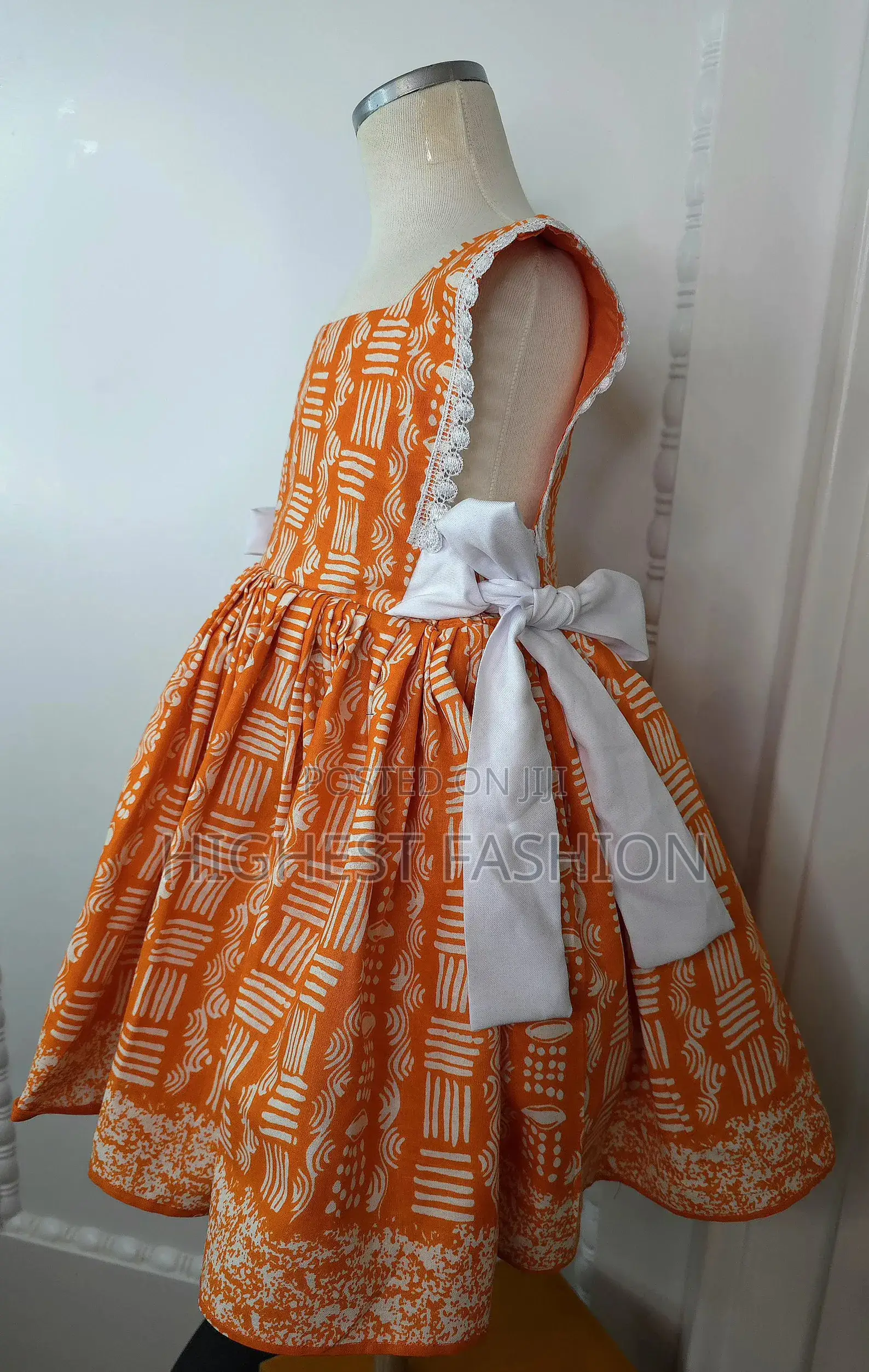 Ebony Girls' Ankara Cotton Dress