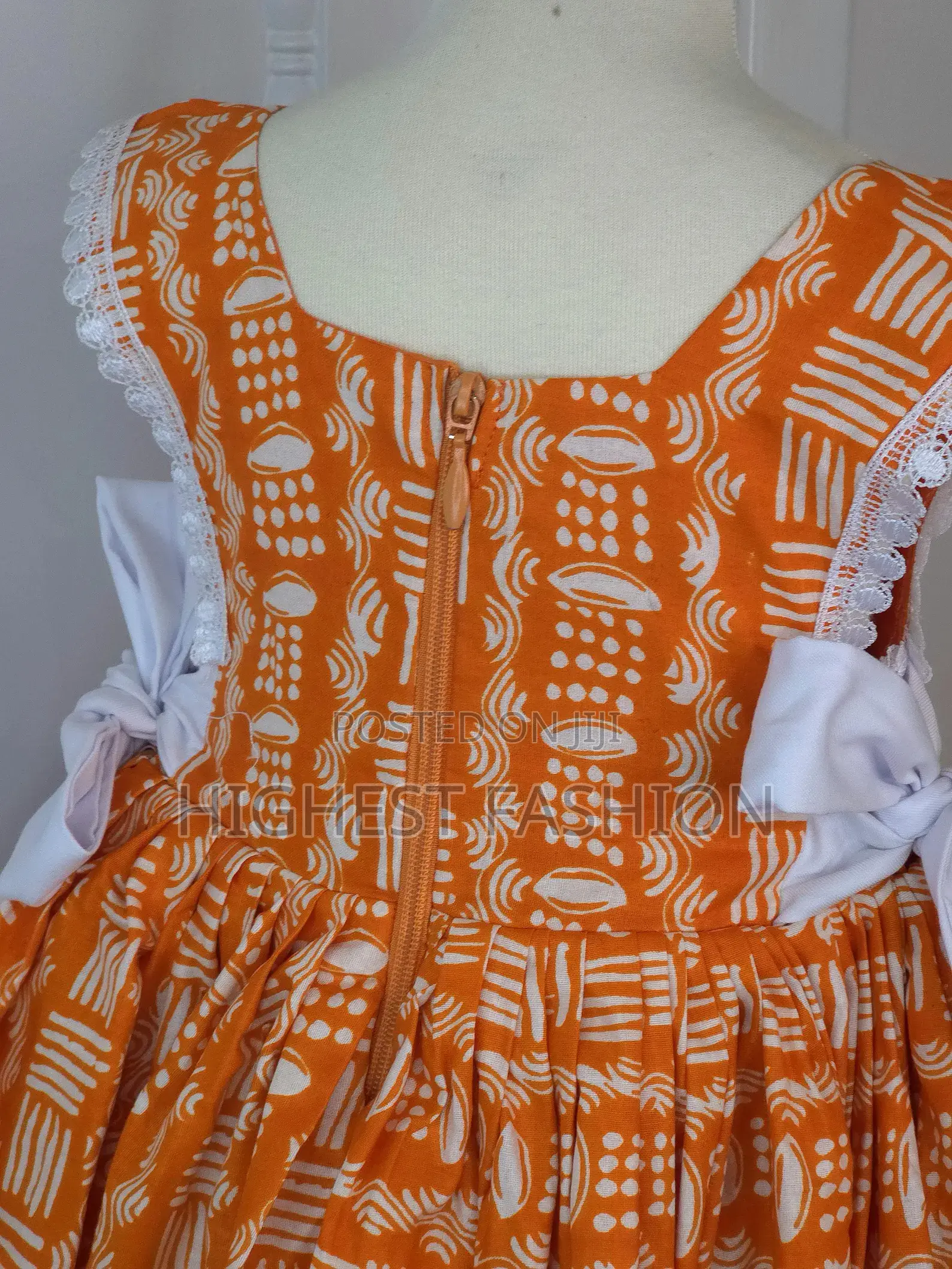 Ebony Girls' Ankara Cotton Dress