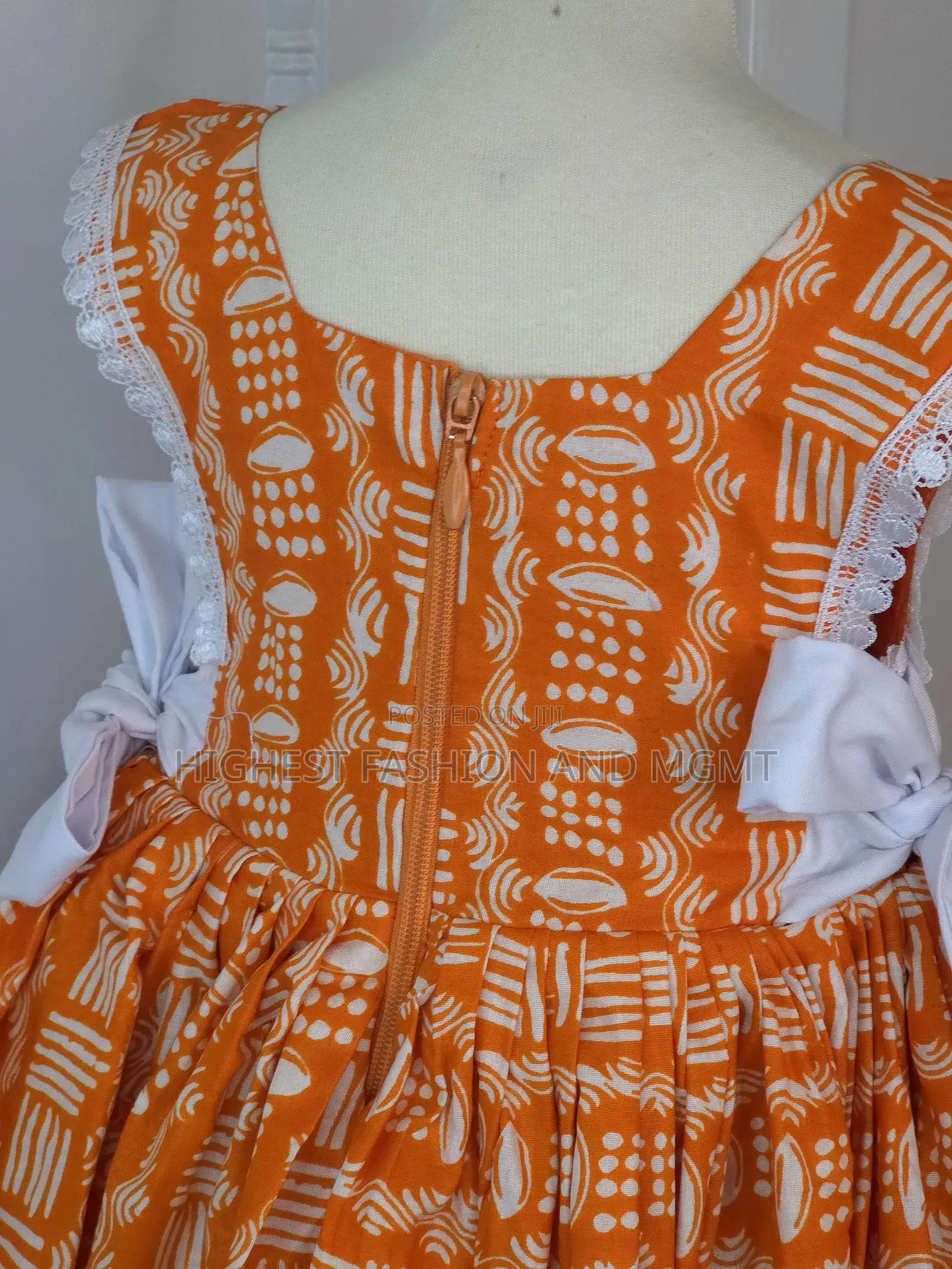 Ebony Girls' Ankara Cotton Dress